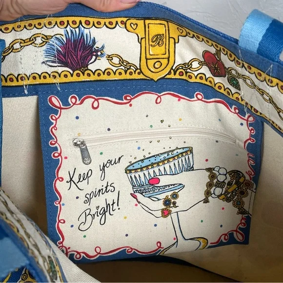 Brighton Glittering Love 2024 Large Canvas Tote Bag - NWT - Picture 11 of 15